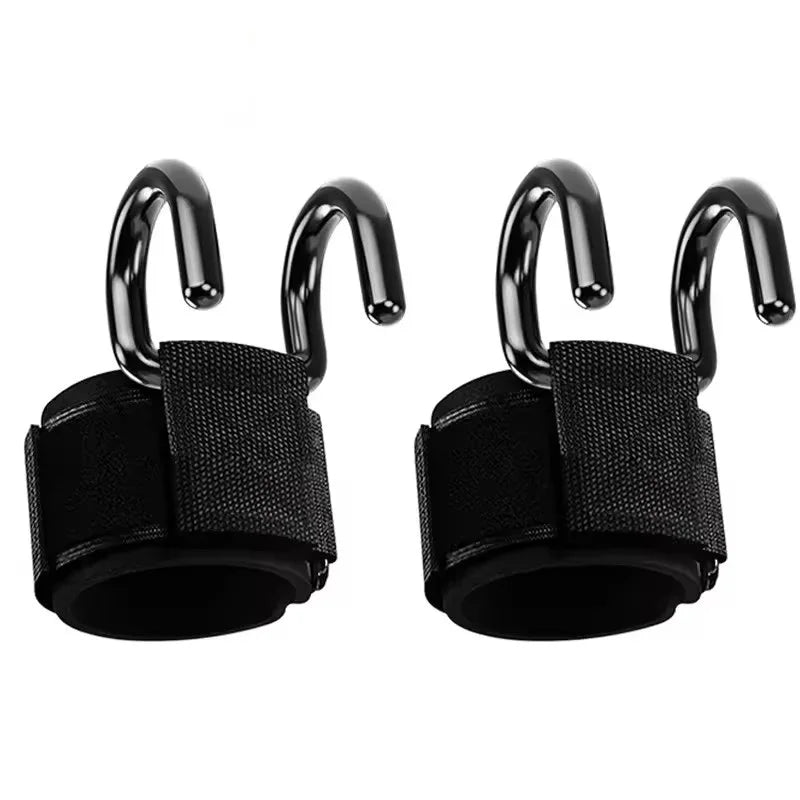 LOYPHARD Power Lifting Hooks With Wrist Wraps for Gym & Fitness Training.