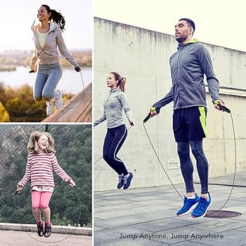 LOYPHARD Smart Counting Jump Rope Adjustable Steel Fitness Skipping Rope.