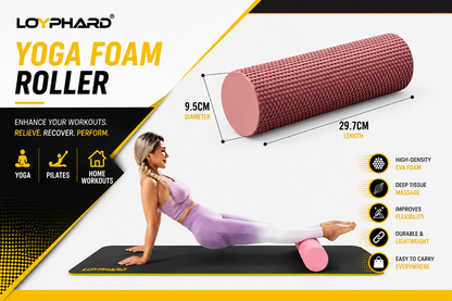 LOYPHARD Hexagonal EVA Foam Roller – Deep Tissue Yoga & Pilates Massage Roller for Home Workouts.