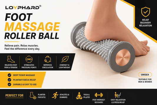 LOYPHARD Foot Massage Roller Ball – Plantar Fascia Relief & Muscle Recovery Massager.