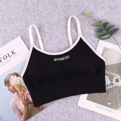 LOYPHARD Women's Sports Bra – Soft Cotton Crop Top for Gym, Yoga & Everyday Comfort