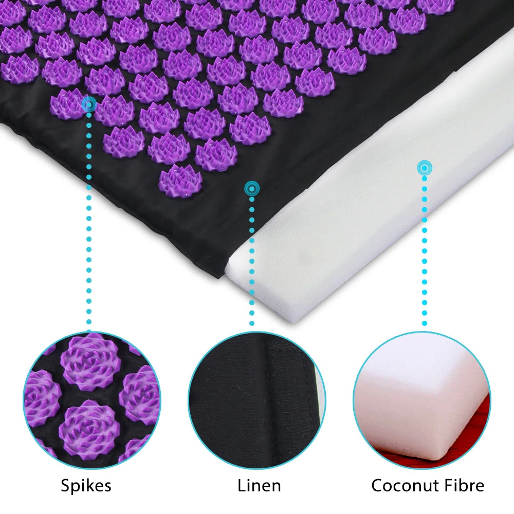 LOYPHARD Acupressure Recovery Mat & Pillow Set – Deep Muscle Relief & Full Body Relaxation