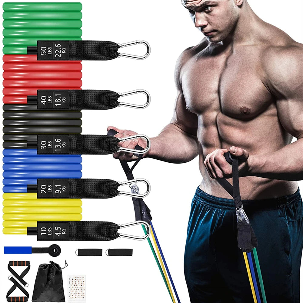 LOYPHARD Resistance Bands Set – Full Body Workout & Strength Training Bands for Home Fitness and Physical Therapy