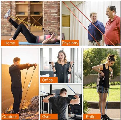 LOYPHARD Resistance Bands Set – Full Body Workout & Strength Training Bands for Home Fitness and Physical Therapy