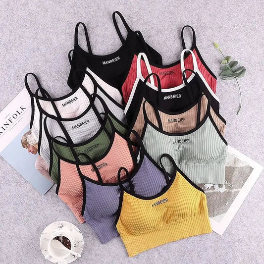 LOYPHARD Women's Sports Bra – Soft Cotton Crop Top for Gym, Yoga & Everyday Comfort