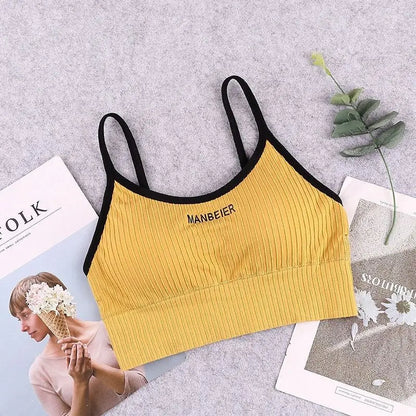 LOYPHARD Women's Sports Bra – Soft Cotton Crop Top for Gym, Yoga & Everyday Comfort