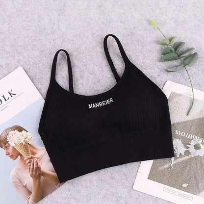 LOYPHARD Women's Sports Bra – Soft Cotton Crop Top for Gym, Yoga & Everyday Comfort