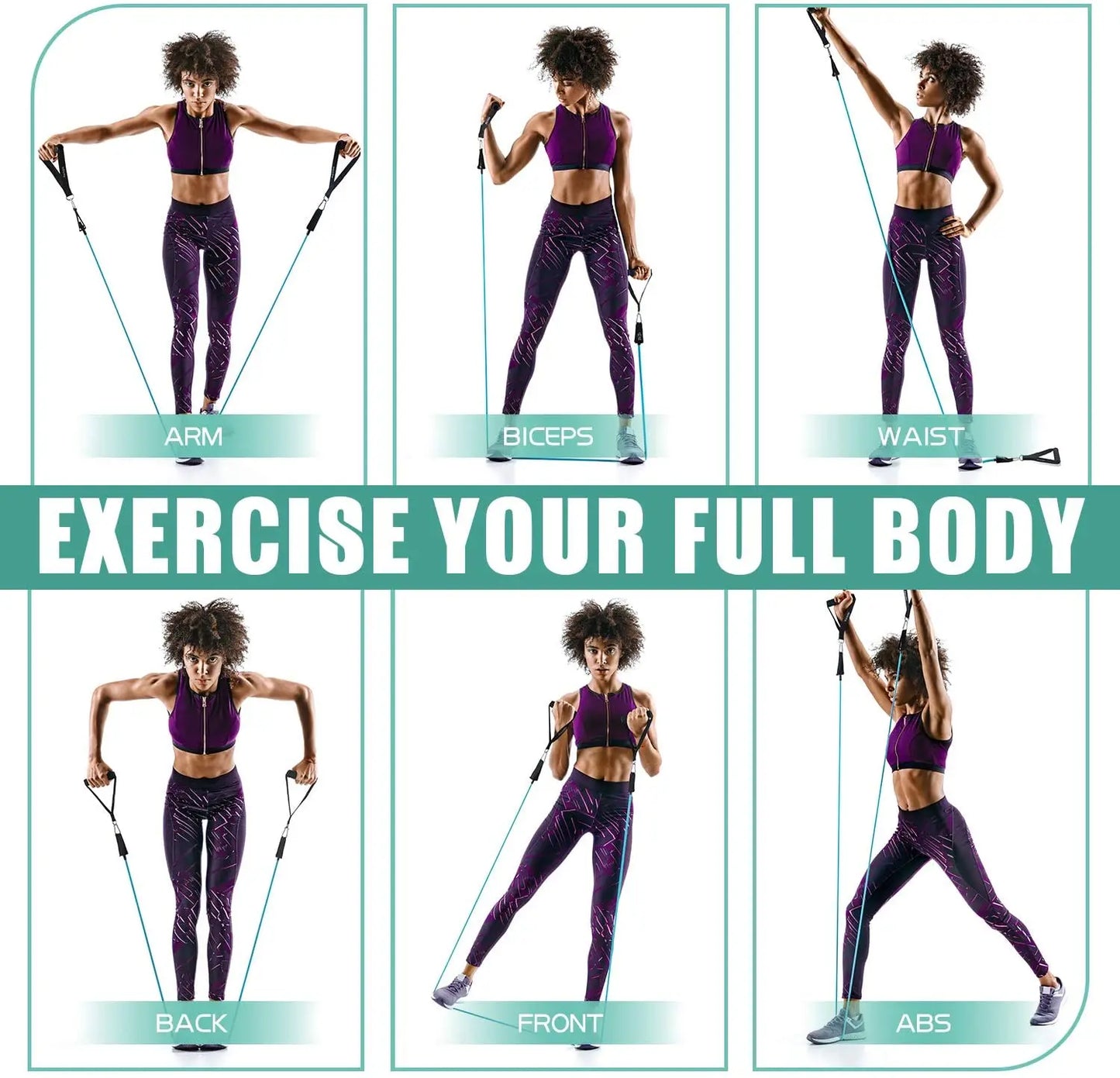 LOYPHARD Resistance Bands Set – Full Body Workout & Strength Training Bands for Home Fitness and Physical Therapy