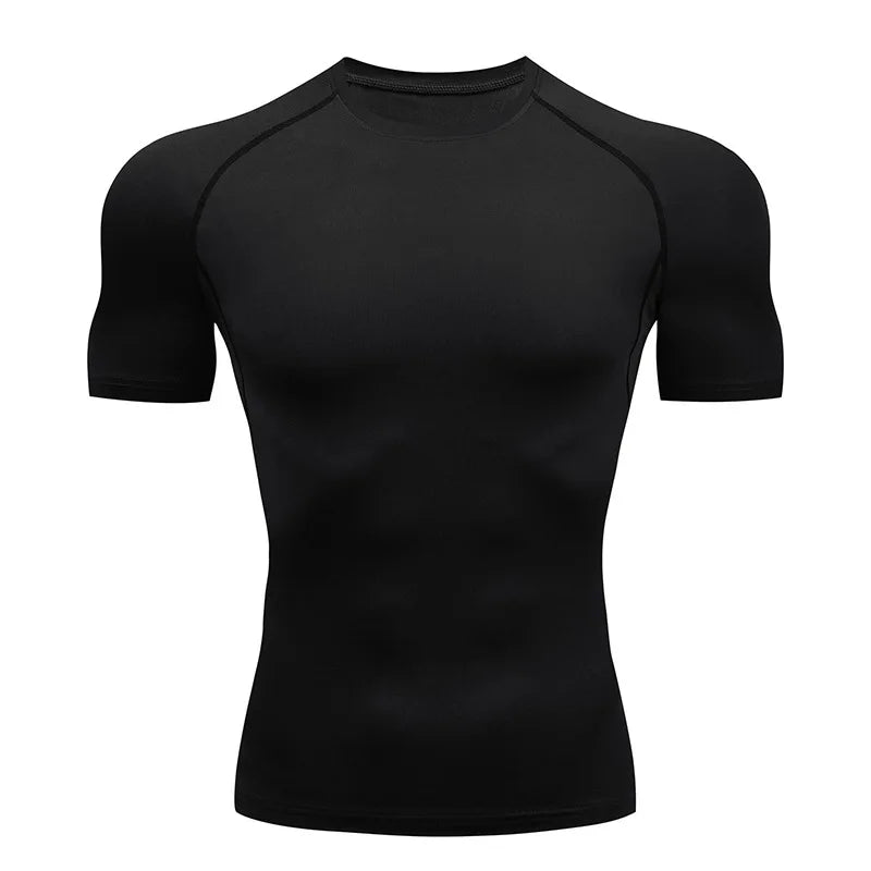 LOYPHARD Men's Compression Running Shirt – Quick Dry Performance Tee for Gym, Running, Training & Muscle Support