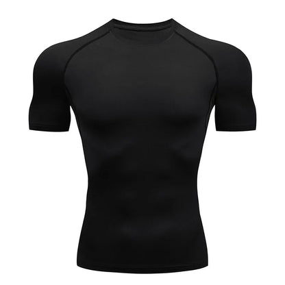 LOYPHARD Men's Compression Running Shirt – Quick Dry Performance Tee for Gym, Running, Training & Muscle Support