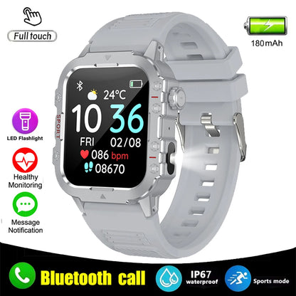 LOYPHARD Military Smart Watch 2026 – Rugged Outdoor Fitness Tracker with Bluetooth Calling, Health Monitoring & IP67 Water Resistance