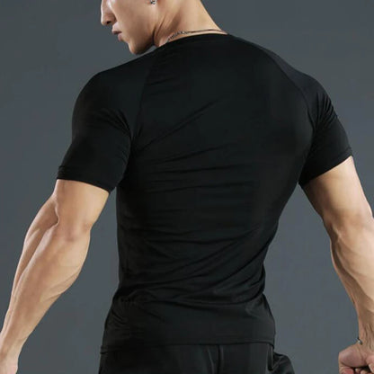 LOYPHARD Men's Compression Running Shirt – Quick Dry Performance Tee for Gym, Running, Training & Muscle Support