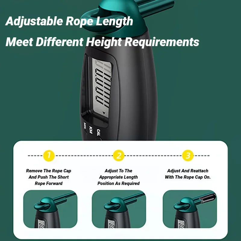 LOYPHARD Smart Counting Jump Rope Adjustable Steel Fitness Skipping Rope.