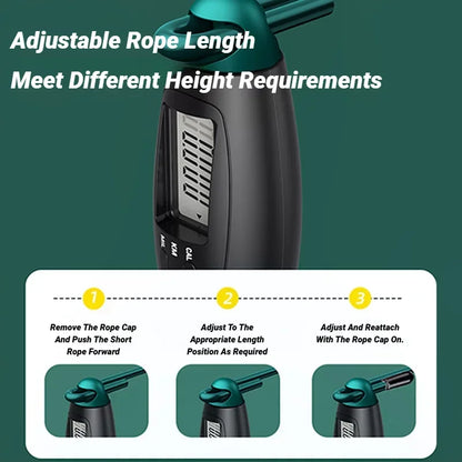 LOYPHARD Smart Counting Jump Rope Adjustable Steel Fitness Skipping Rope.