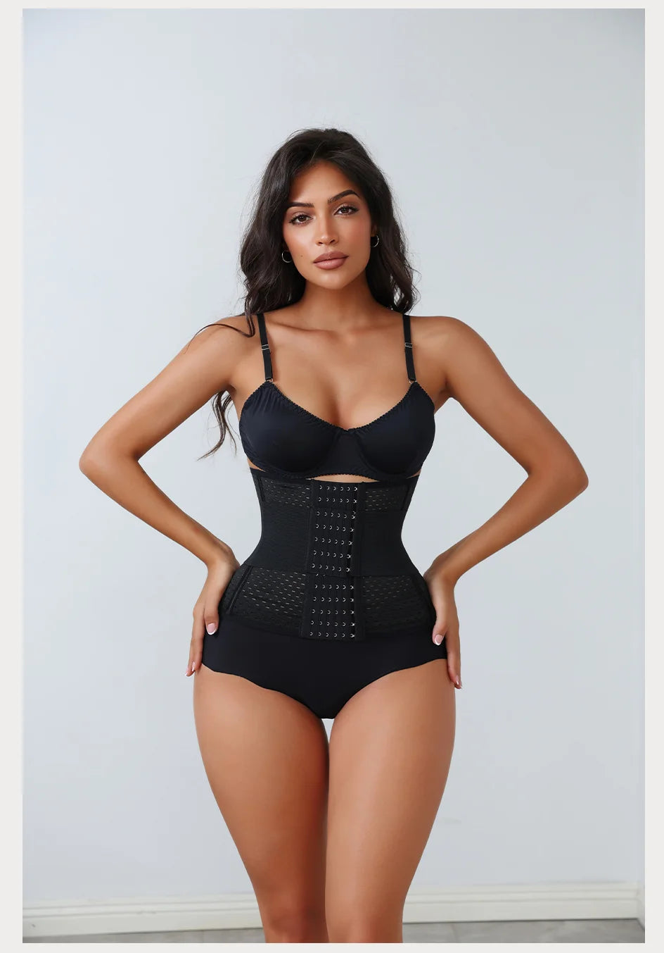 LOYPHARD PowerShape Waist Trainer – Double Belt Workout Corset with Back Support.