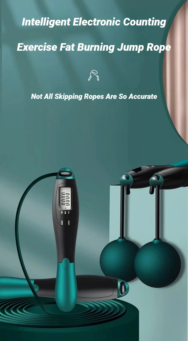 LOYPHARD Smart Counting Jump Rope Adjustable Steel Fitness Skipping Rope.