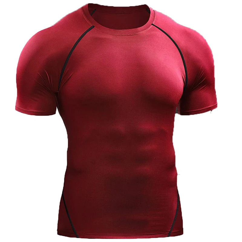 LOYPHARD Men's Compression Performance T-Shirt – Quick Dry Athletic Tee for Running, Gym & High-Intensity Training