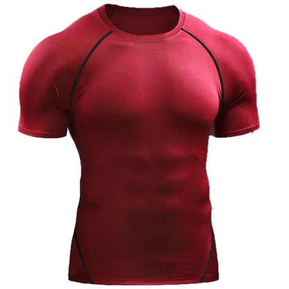 LOYPHARD Men's Compression Performance T-Shirt – Quick Dry Athletic Tee for Running, Gym & High-Intensity Training
