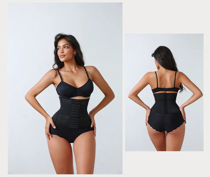 LOYPHARD PowerShape Waist Trainer – Double Belt Workout Corset with Back Support.