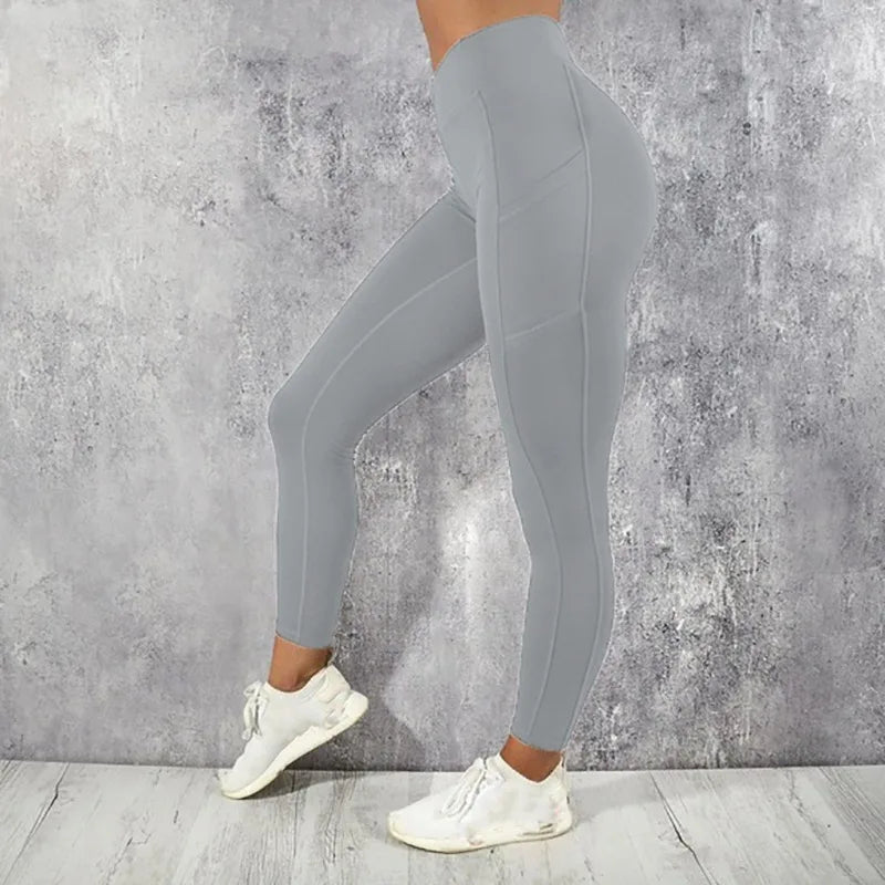 LOYPHARD High-Waist Yoga Leggings with Pockets – Stretch Fitness Pants for Gym, Running & Everyday Comfort