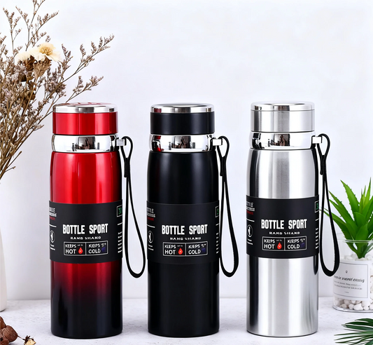 LOYPHARD™ 1L Stainless Steel Thermal Water Bottle – Vacuum Insulated Hot & Cold Thermos Flask