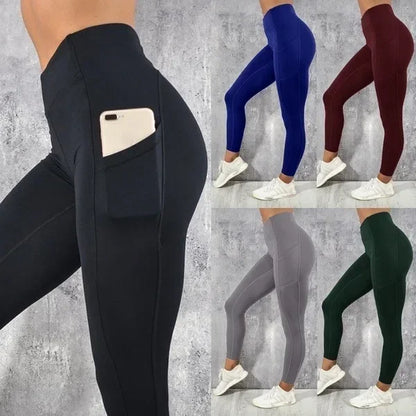 LOYPHARD High-Waist Yoga Leggings with Pockets – Stretch Fitness Pants for Gym, Running & Everyday Comfort