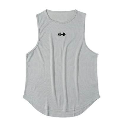 LOYPHARD gray sleeveless fitness tank top