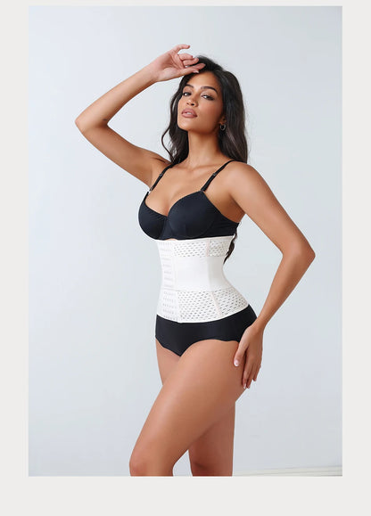 LOYPHARD PowerShape Waist Trainer – Double Belt Workout Corset with Back Support.