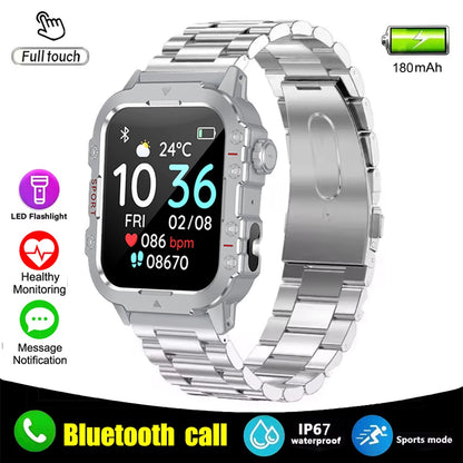 LOYPHARD Military Smart Watch 2026 – Rugged Outdoor Fitness Tracker with Bluetooth Calling, Health Monitoring & IP67 Water Resistance