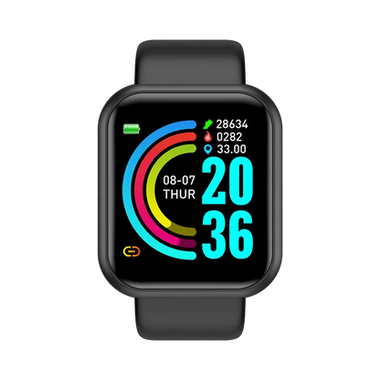 LOYPHARD Y68 Smart Watch – Fitness Tracker with Heart Rate Monitor, Music Control & Activity Tracking for Men, Women & Teens