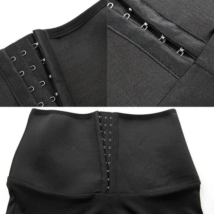 LOYPHARD Women's Thermo Sweat Shorts – High-Waist Sauna Body Shaper for Workout & Fitness Support.