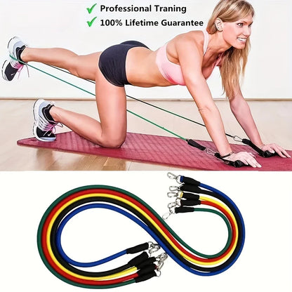 LOYPHARD 11PCS Resistance Bands Set – Portable Fitness Equipment with Pull Rope, Ankle Straps & Chest Expander
