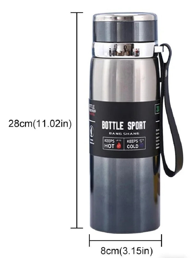 LOYPHARD™ 1L Stainless Steel Thermal Water Bottle – Vacuum Insulated Hot & Cold Thermos Flask