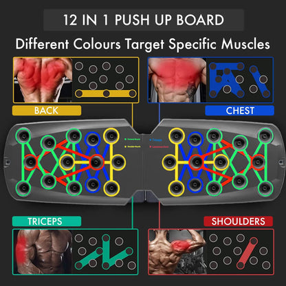 LOYPHARD Portable Push-Up Board Set Multifunctional Fitness Training System.