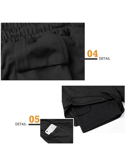 LOYPHARD Men's 2-in-1 Training Shorts – Quick Dry Running & Gym Shorts for Comfort, Support & Peak Performance