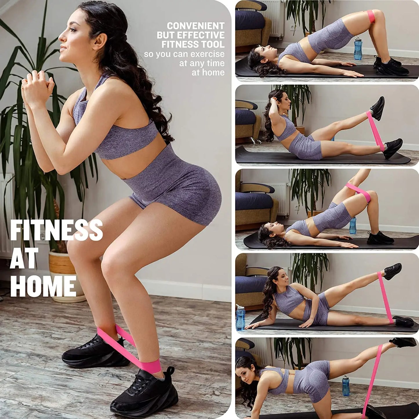 LOYPHARD Resistance Bands Set – Yoga & Fitness Loop Bands for Legs, Squats, Hip & Full Body Training.