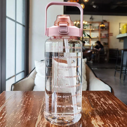 LOYPHARD™ 2L Large Capacity Water Bottle – Portable Sports Fitness Jug with Straw.