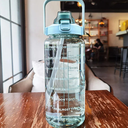 LOYPHARD™ 2L Large Capacity Water Bottle – Portable Sports Fitness Jug with Straw.