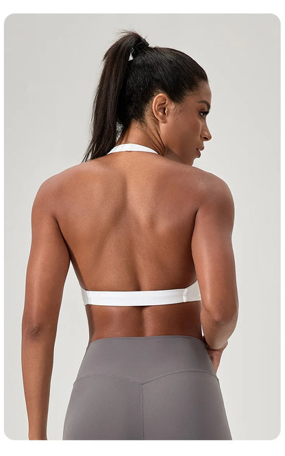 LOYPHARD Strappy Sports Bra – Women's Criss-Cross Back Padded Yoga & Fitness Bra