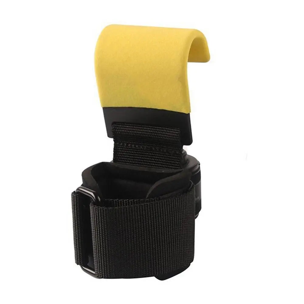 LOYPHARD Adjustable Steel Hook Grips Wrist Support for Weight Lifting & Gym Training.