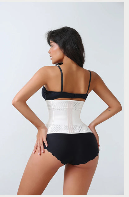LOYPHARD PowerShape Waist Trainer – Double Belt Workout Corset with Back Support.