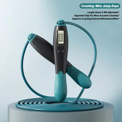 LOYPHARD Smart Counting Jump Rope Adjustable Steel Fitness Skipping Rope.