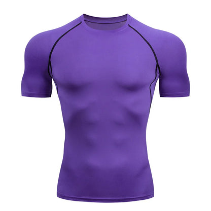 LOYPHARD Men's Compression Running Shirt – Quick Dry Performance Tee for Gym, Running, Training & Muscle Support
