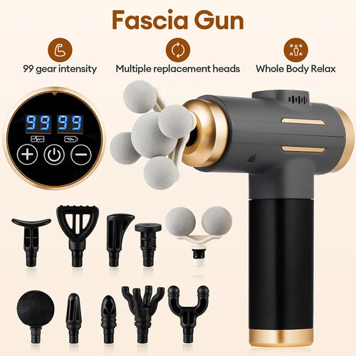 LOYPHARD™ 11-in-1 Deep Tissue Massage Gun – 99 Speed High-Frequency Muscle Recovery Massager.