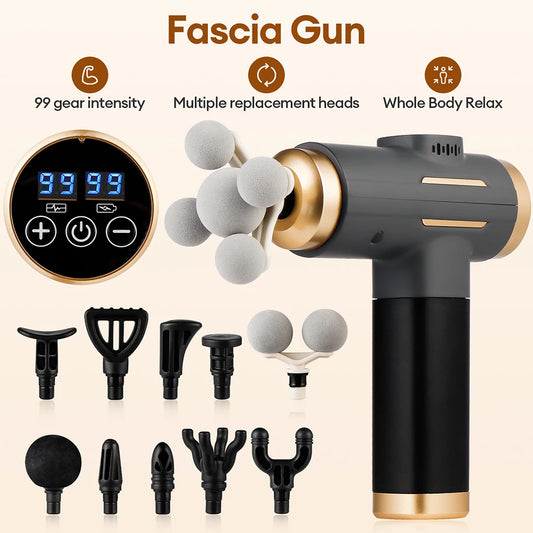 LOYPHARD™ 11-in-1 Deep Tissue Massage Gun – 99 Speed High-Frequency Muscle Recovery Massager.