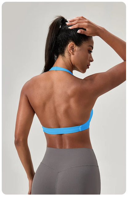 LOYPHARD Strappy Sports Bra – Women's Criss-Cross Back Padded Yoga & Fitness Bra
