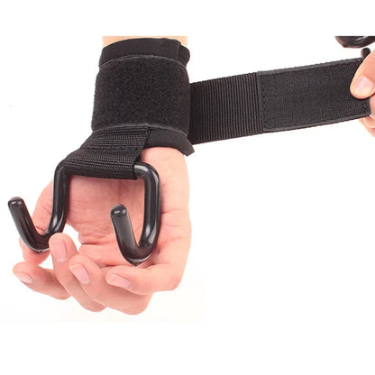 LOYPHARD Power Lifting Hooks With Wrist Wraps for Gym & Fitness Training.