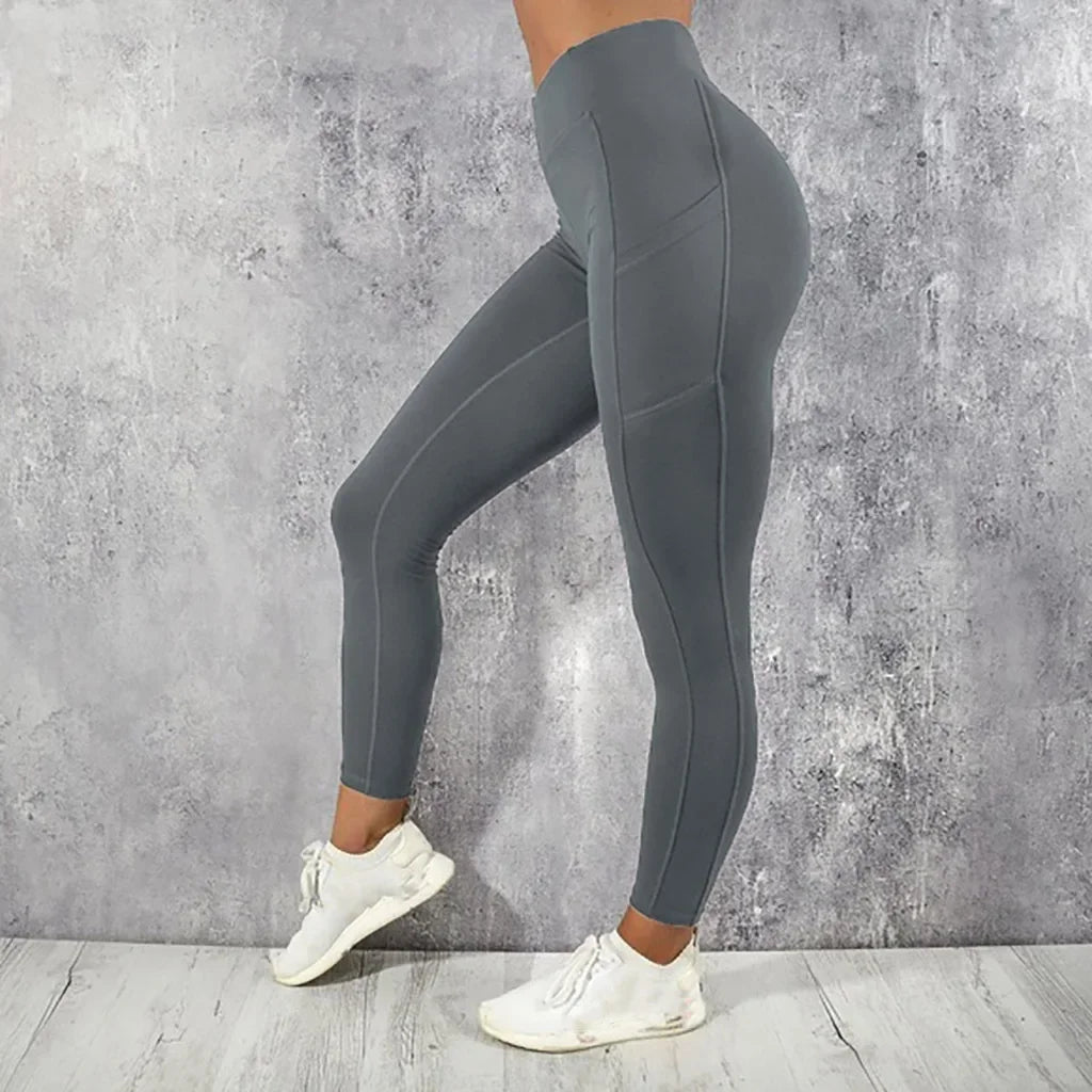 LOYPHARD High-Waist Yoga Leggings with Pockets – Stretch Fitness Pants for Gym, Running & Everyday Comfort