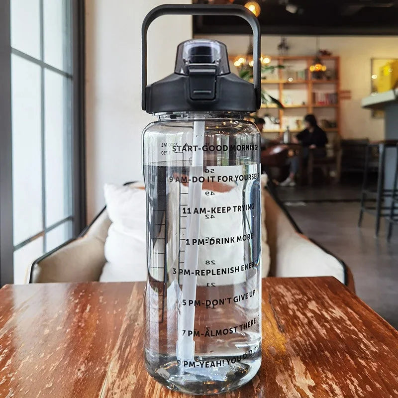 LOYPHARD™ 2L Large Capacity Water Bottle – Portable Sports Fitness Jug with Straw.