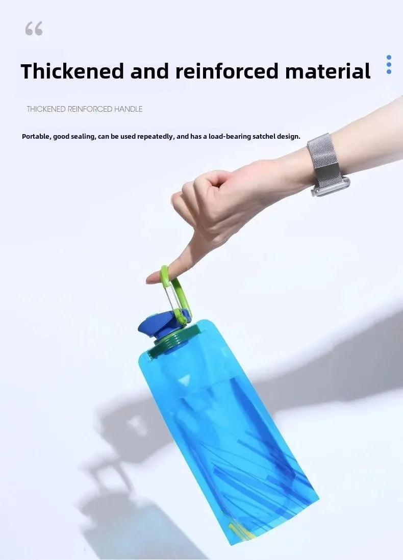 LOYPHARD™ 700ML Foldable Water Bottle – Reusable Soft Flask for Travel, Camping & Outdoor Sports.